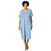 Only Necessities Women's Plus Size Smocked Lounger House Dress or Nightgown