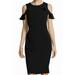 Calvin Klein NEW Black Women's Size 2 Cold-Shoulder Sheath Dress