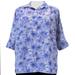 A Personal Touch Women's Plus Size 3/4 Sleeve Button-Up Blouse with Shirring - Purple Maura - 7X