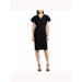 RALPH LAUREN Womens Black Short Sleeve V Neck Above The Knee Sheath Evening Dress Size 6