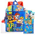 Paw Patrol Backpack and Lunch Box Bundle Set ~ 7 Pc Deluxe 16" Paw Patrol Backpack, Lunch Bag, Water Bottle, Tattoos, and More (Paw Patrol School Supplies)
