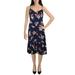 MICHAEL Michael Kors Womens Blooming Bouquet Floral Print V-Neck Slip Dress