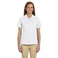 The Harriton Ladies 6 oz Ringspun Cotton PiquÃƒÂ© Short Sleeve Polo Shirt - WHITE - XL