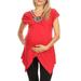 White Mark Women's Maternity Myla Embellished Tunic Top-Available in Plus Sizes