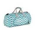 mosiso water resistant gym sports dance travel weekender duffel bag with shoe compartment, chevron hot blue