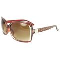 Stylish Square Sunglasses Brown Frame Metropolitan Design Amber Lenses