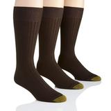 Gold Toe Men's Canterbury Ribbed Crew Socks, 3 Pack