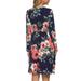 LEVACA Womens Floral Fall Long Sleeve Pockets Casual Tunic T Shirt Dress Flower