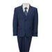 Mens Suits Solid 2 Button Vested Notch Lapel Boys Suits Blue - 8