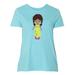 Inktastic African American Girl, Fashion Girl, Green Dress Adult Women's Plus Size T-Shirt Female