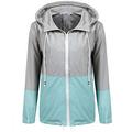 New Women Hooded Zip Wind Breaker Outdoor Jacket Waterproof Rain Coat S-2XL
