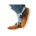 Women's Suede Ankle Boots Casual Shoes Flats Winter Strap Boots Slip On