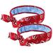 Ergodyne Chill Its 6700CT Cooling Bandana, Lined with Evaporative PVA Material for Fast Cooling Relief, Tie for Adjustable Fit, Red Western, 2-Pack - 6700CT-2PK