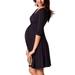 Colisha Pregnant Women Wrap Midi Dress Lady 3/4 Sleeve Maternity Dress Photoshoot V Neck Casual Long Flowing Party Sundress