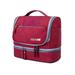 TABITORA Toiletry Bag Portable Hanging Travel Organizer Large Capacity Dry Wet Separation, Red