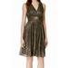 Jessica Howard NEW Gold Womens Size 12 V-Neck Empire Waist Dress