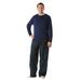 #followme Men's Flannel Pajama Pants with Jersey Top PJ Set (Navy & Green, XX-Large)