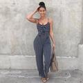 New Sexy Women Navy Stripe Short Sleeves Jumpsuit Bodycon Playsuit Trousers Romper