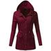 FashionMille Women Slim Fit Hooded Military Ultra Light-Weight Thin Anorak Utility Hoodie Jacket