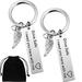 Boao 2 Pack Drive Safe Keychains with Wing Pendant I Need You Here with Me, I Love You Keychain for Trucker Dad Husband Boyfriend Valentines Day Gift (Silver 1)
