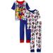Nickelodeon Paw Patrol 4 PC Short Sleeve Tight Fit Cotton Pajama Set Boy Size 6