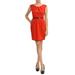 AulinÃ© Collection Women's Color Office Workwear Sleeveless Sheath Dress Red 2XL