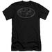 Batman - Glass Hole Logo - Slim Fit Short Sleeve Shirt - Small