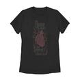 Women's Addams Family Severed Heart At Home Graphic Tee