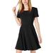 Maison Jules Heart Cut Out Dress Black