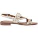 Women Patricia Nash Fidella Flat Strappy Sandals Variety B4HP MSRP $109 (White/Gold,US 6.5)