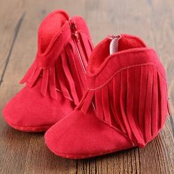 Newborn Toddler Tassel Boots Baby Infant Boy Girl Soft Soled Winter Shoes