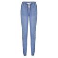 Women Denim Pants Drawstring Elastic Waist Jeans Comfy Trousers Ladies Jogger Jeans Trousers Cuffed Denim Pants Casual