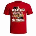 San Francisco Football "I Bleed Red and Gold - GO San Francisco!" Red T-Shirt XXL