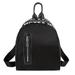 Vakind & Device Print Small Travel Backpacks Women School Knapsack Nylon Rucksack (Black)