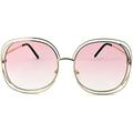 Cat Eye Frameless Sunglasses Vintage Mirrored Womens UV 400 (OrangeYellow - Ombre Color Changing Lenses)