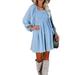 Listenwind Women's Summer Tunic Dress Casual Loose Flowy Swing Shift Beach Mini Dresses