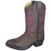 Smoky Mountain Girls Brown with Pink Stitch Monterey Western Cowboy Boots