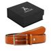 Affilare Men's Genuine Italian Leather Dress Belt 35mm Black Brown Tan 12EXB35