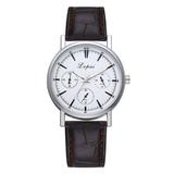 Quartz Movement Wrist Watch Pu Leather Strap Business Simple Style Watches New