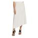 DKNY Womens Ivory Solid Tea-Length Shift Skirt Size XL