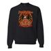 Firefighters Fires Rescue Eagle Emblem First In Last Out Mens American Pride Crewneck Graphic Sweatshirt, Black, 2XL