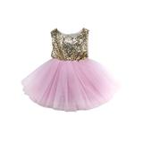 Baby Girls Princess Pageant Dresses Kids Tutu Sequin Party Fancy Wedding Prom Sleeveless Backless Sundress