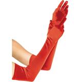 Suit Yourself Extra Long Red Satin Gloves for Adults, One Size, Measure 18 Inches, Form-Fitting, Versatile Accessories