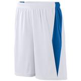 9736 top score short - youth white/navy s