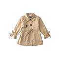 Kid Baby Girl Wind Jacket Trench Coat Windbreaker Parka Overcoat Outwear Warm