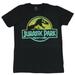 Jurassic Park Mens T-Shirt - Green Yellow Classic Jurassic Park Logo (Small)