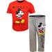 Disney Men's Disney's Mickey Mouse Classic Tee and Lounge Pant Pajama Set