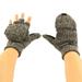 Men's Thinsulate 3M Thick Wool Knitted Half Mitten Suede Palm Gloves (3XL Gray)