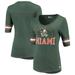 Women's Russell Athletic Heathered Green Miami Hurricanes Half-Sleeve V-Neck Tunic