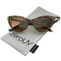 zeroUV - Women's Retro Oversized High Point Cat Eye Sunglasses 55mm - 55mm